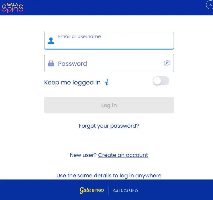Gala Spins Login